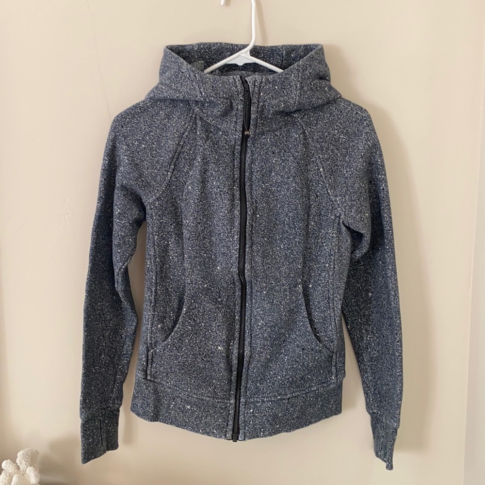 lululemon athletica Heathered Dark Gray Full-Zip Hoodie Jacket